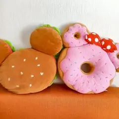 ディズニー リゾート ハンバーガー ドーナツ クッション ミッキー ミニー