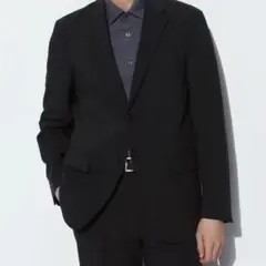 ブラックビジネススーツ 2つボタン