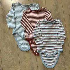next baby ボーダーロンパース 6-9m