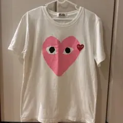 【プレイコムデギャルソン】Tシャツ　白　ハートプリントのサムネイル
