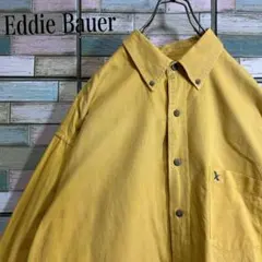 【90's】エディーバウアー　長袖シャツ　ワンポイント刺繍ロゴ　白タグ