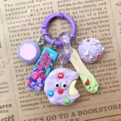 じゃらじゃらキーホルダー パープル 紫