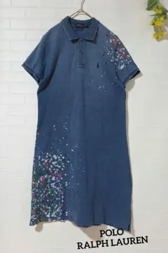 【ポロ　ラルフローレン】 ポロシャツワンピース　ペイント　L