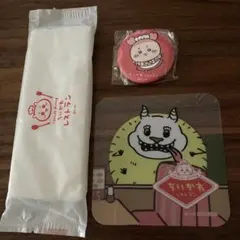 【非売品】ちいかわレストラン✴︎お手拭き　コースター　缶バッチ