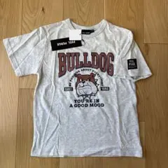 しまむら FEEL PERGE ブルドッグ柄 半袖Tシャツ 130cmのサムネイル