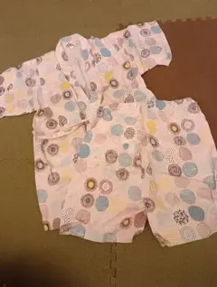 ユニセックス　甚平　浴衣　祭　120cm　綿100% キッズ　子供　じんべい