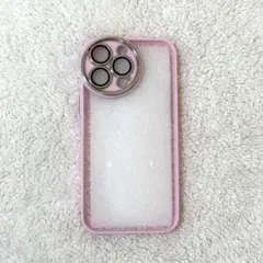 iPhone14ProMax スマホケース クリア カメラレンズ保護 ピンク