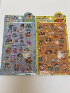 クレヨンしんちゃん ぷっクリアデコシール 2種セット