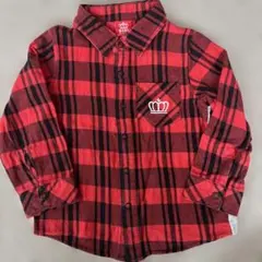 BABY DOLL チェック柄長袖シャツ 100cm