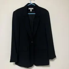 【美品】H&Mテイラードジャケット 黒　海外Sのサムネイル