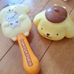サンリオ ポムポムプリン キャラクター形ヘアブラシ＆小物入れ