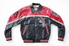 AVIREX レザーボンバージャケット 黒赤