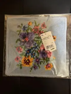 花柄刺繍 ハンカチ