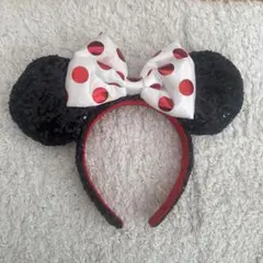 ミッキー耳カチューシャ リボン付き