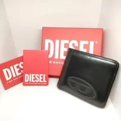 DIESEL 2つ折り財布 黒 箱　付属品有りディーゼルY2Kレザー P6248のサムネイル