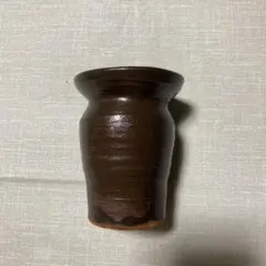 ダークブラウン 陶器 花器