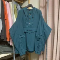 古着 90s Columbia コットンウッド アノラックパーカー ターコイズ