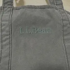 【即日発送】【新品】 L.L.Beanトートバッグ ダークグレー ロゴ グリーン