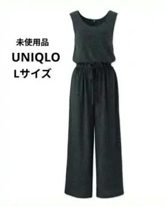 未使用品 UNIQLO カットソーリブサロペット ダークグレー オールインワンのサムネイル