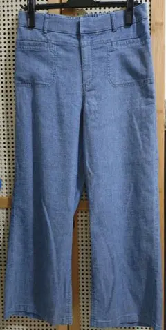 デニム風コットンワイドパンツ 未使用