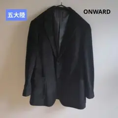 五大陸　オンワード樫山　黒 ラムレザー テーラードジャケット　L 2026年最新】ONWARD メンズ テーラードジャケットの人気アイテム