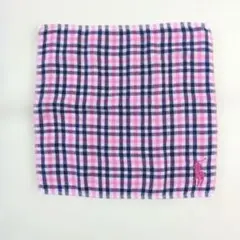 ラルフローレン チェック柄 ハンカチ ピンク