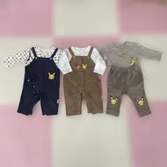 モンポケ ロンパース 80サイズセット バラ売り不可❌数回の着用 グレーは難あり