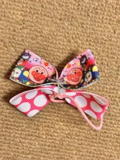 アニメキャラクター ヘアゴム ピンクアンパンマン