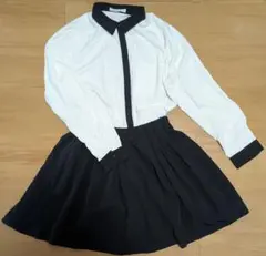 美品　LOWRYS FARM（ローリーズファーム) 切替シャツワンピース　韓国風