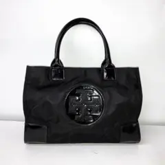 トリーバーチ エラ トートバッグ ナイロン レザー 極美品 黒 A4 通勤