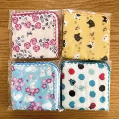 【未使用品】ハンカチ　花柄　動物柄　４点セット