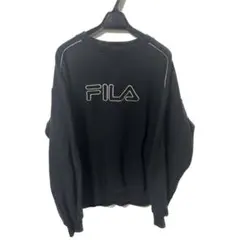 《激レア》フィラ スウェット 90s 希少 刺繍 ビッグロゴ