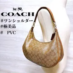 【極美品】COACH コーチ シグネチャー ホーボー ワンショルダーバッグ