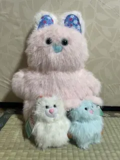 mojojojo BIGぬいぐるみ6 むらさきねこ ピンクうさぎ 2種セット - メルカリ
