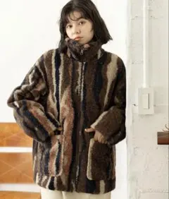 【Niko and…】ミックスボアZIPジャケット