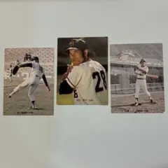 プロ野球カード カルビー 横浜大洋ホエールズ 斉藤明雄 高木嘉一 山下