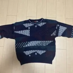 TODAYS NEWS 幾何学模様ニット Lサイズ - メルカリ