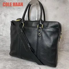 ☆美品☆ コールハーン レザー 2way ビジネスバッグ ブリーフケース 黒のサムネイル
