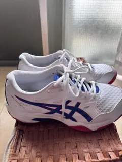 ASICS バレーボールシューズ ホワイト/ブルー/レッド