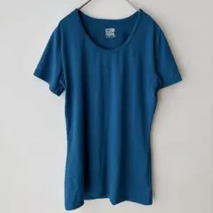 美品 レア Tシャツ 半袖 32℃ COOL S ダークブルー ポリエステル