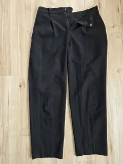 UNIQLO 黒 ワークパンツ 混紡 M