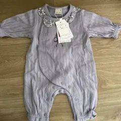 プティマイン☆petit main☆ラベンダー色ロンパース 60cm フリル付き