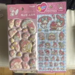 韓国正規品　マイメロ　ピアノちゃん　シール　2枚セット