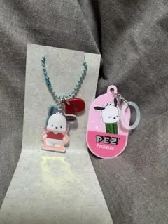 サンリオツインチャーム、PEZ目印チャーム ポチャッコ