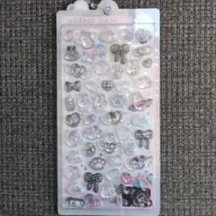 ボンボンドロップシール　しろくろボンボン　うさぎ　リボン　クーリア　正規品