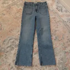 ZARAブルーフレアデニムパンツ　36