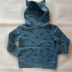 コウモリ柄耳付きフードパーカー 110cm