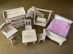 HELLO KITTY ハローキティ　／ 木製ミニチュア家具セット