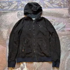 ARMANI JEANS スウェードジップパーカー　裏サーマル　ダブルジップのサムネイル