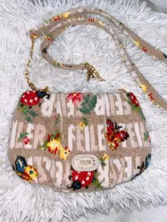 FEILER 花柄ショルダーバッグ ベージュ